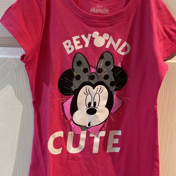 Disney Minnie Mouse Beyond Cute Girls Pink T-Shirt Size Small (6) - Picture 5 of 5